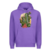 Purple cactus Premium Hoodie - JahusDesignShop