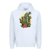White cactus Premium Hoodie - JahusDesignShop
