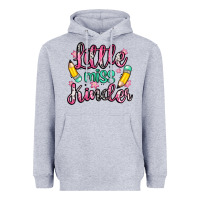 Heather Grey little miss kindergarten Heavyweight Hoodie - Zillion Design Studio