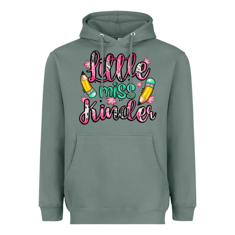 Little Miss Kindergarten Heavyweight Hoodie by Zillion Design Studio | Teevron