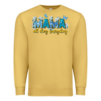 Antique Gold mama all day everyday Premium Sweatshirt - Zillion Design Studio