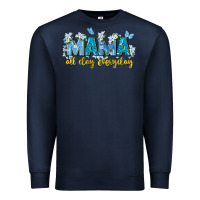 Navy mama all day everyday Premium Sweatshirt - Zillion Design Studio
