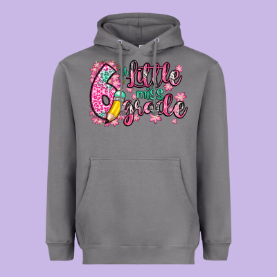 Little Miss 6th Grade Heavyweight Hoodie Designed By Zillion Design Studio