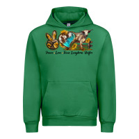 Emerald peace love longhorn heifer Urban Hoodie - LillyAllenDesigns
