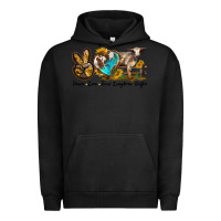 Pigment Black peace love longhorn heifer Urban Hoodie - LillyAllenDesigns