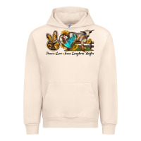 Sandshell peace love longhorn heifer Urban Hoodie - LillyAllenDesigns