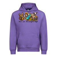 Tulip peace love longhorn heifer Urban Hoodie - LillyAllenDesigns