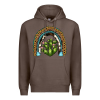 Coffee cactus rainbow Premium Hoodie - JahusDesignShop