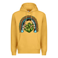 Mustard cactus rainbow Premium Hoodie - JahusDesignShop