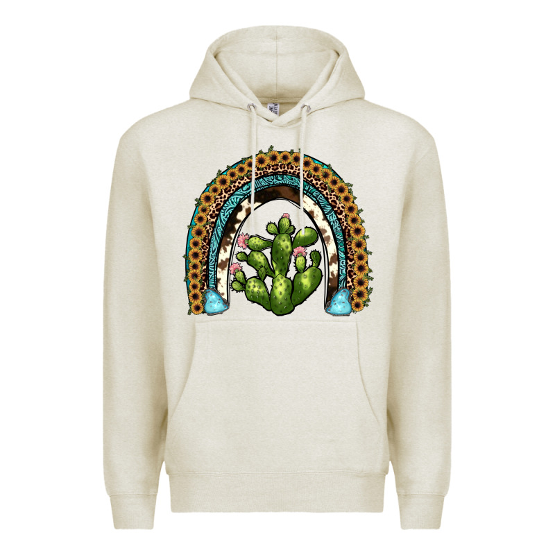 Cactus Rainbow Premium Hoodie by JahusDesignShop | Teevron