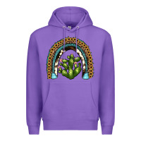 Purple cactus rainbow Premium Hoodie - JahusDesignShop