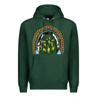 Sports Green cactus rainbow Premium Hoodie - JahusDesignShop