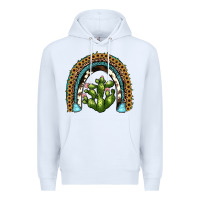White cactus rainbow Premium Hoodie - JahusDesignShop