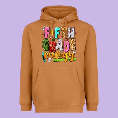 Fifth Grade Energy Heavyweight Hoodie Designed By Texasbilliewilder