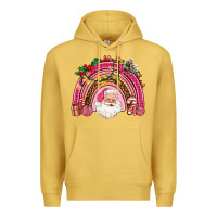 Antique Gold pink christmas rainbow Premium Hoodie - AdoDesignShop