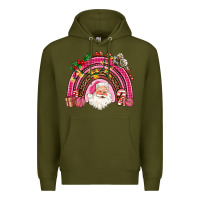 Army Green pink christmas rainbow Premium Hoodie - AdoDesignShop