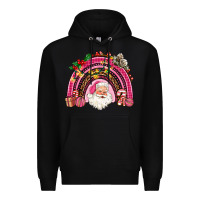 Black pink christmas rainbow Premium Hoodie - AdoDesignShop