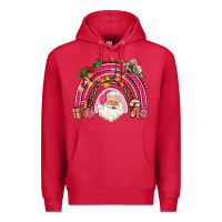Cardinal pink christmas rainbow Premium Hoodie - AdoDesignShop
