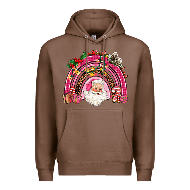Pink Christmas Rainbow Premium Hoodie by AdoDesignShop | Teevron