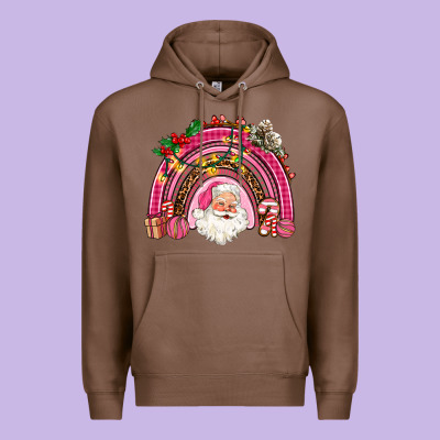 Pink Christmas Rainbow Premium Hoodie Designed By Adodesignshop