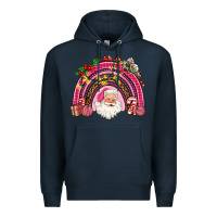 Navy pink christmas rainbow Premium Hoodie - AdoDesignShop