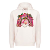 Pale Pink pink christmas rainbow Premium Hoodie - AdoDesignShop