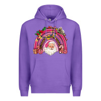 Purple pink christmas rainbow Premium Hoodie - AdoDesignShop