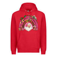 Red pink christmas rainbow Premium Hoodie - AdoDesignShop
