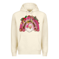 Sandshell pink christmas rainbow Premium Hoodie - AdoDesignShop