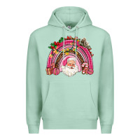 Seafoam pink christmas rainbow Premium Hoodie - AdoDesignShop