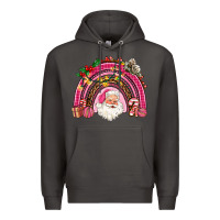 Smoke pink christmas rainbow Premium Hoodie - AdoDesignShop