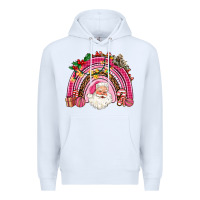 White pink christmas rainbow Premium Hoodie - AdoDesignShop