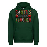 Forest Green santa's favorite teacher Urban Hoodie - Jasminsmagicworld