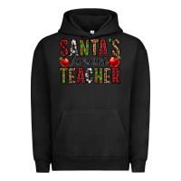 Pigment Black santa's favorite teacher Urban Hoodie - Jasminsmagicworld