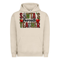 Pigment French Oak santa's favorite teacher Urban Hoodie - Jasminsmagicworld