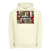 Pigment Pistachio santa's favorite teacher Urban Hoodie - Jasminsmagicworld