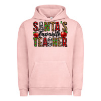Pigment Salmon santa's favorite teacher Urban Hoodie - Jasminsmagicworld