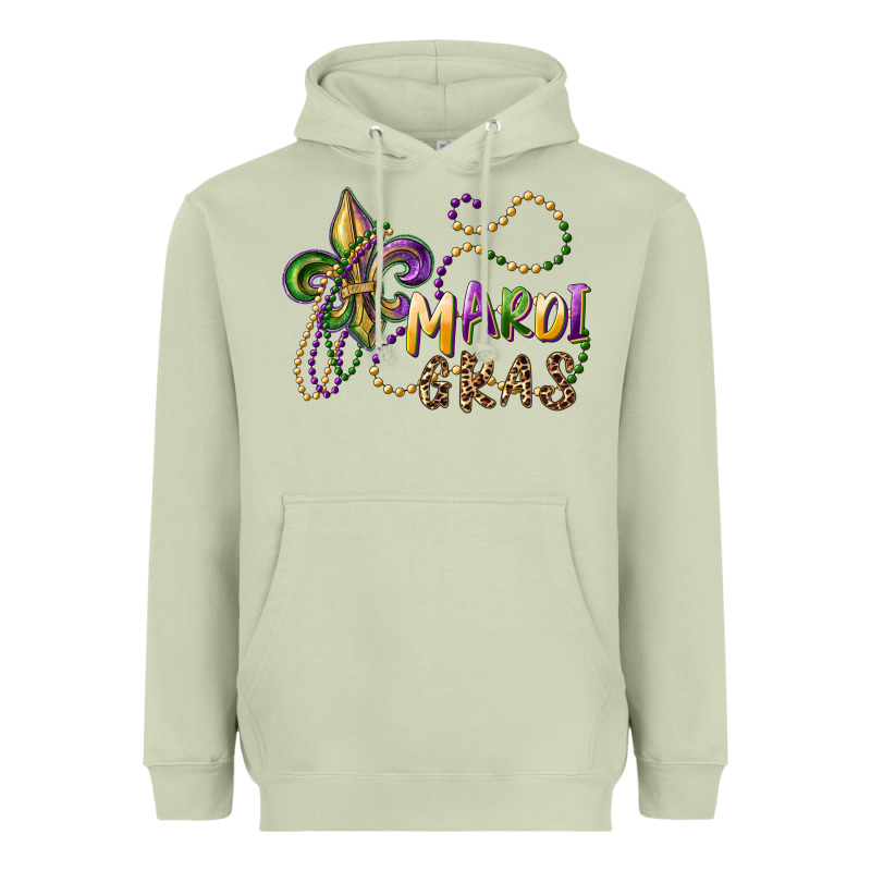 Mardi Gras Fleur De Lis And Beads Heavyweight Hoodie by RanaPortraitStore | Teevron