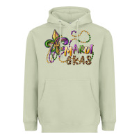 Matcha mardi gras fleur de lis and beads Heavyweight Hoodie - RanaPortraitStore