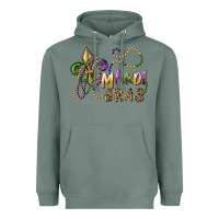 Sage mardi gras fleur de lis and beads Heavyweight Hoodie - RanaPortraitStore
