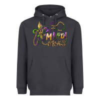 Smoke mardi gras fleur de lis and beads Heavyweight Hoodie - RanaPortraitStore