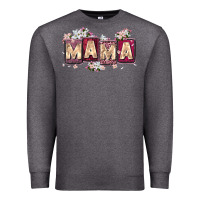 Charcoal Heather mama with license letters Premium Sweatshirt - Zillion Design Studio
