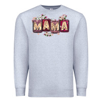 Heather Grey mama with license letters Premium Sweatshirt - Zillion Design Studio