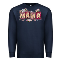 Navy mama with license letters Premium Sweatshirt - Zillion Design Studio