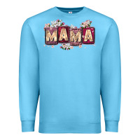 Ocean Blue mama with license letters Premium Sweatshirt - Zillion Design Studio