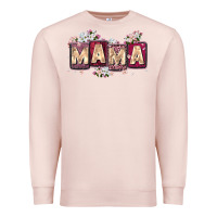 Pale Pink mama with license letters Premium Sweatshirt - Zillion Design Studio