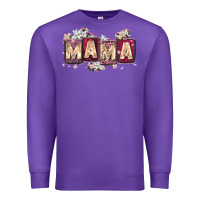 Purple mama with license letters Premium Sweatshirt - Zillion Design Studio