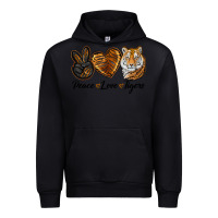 Black Peace Love Tigers Urban Hoodie - LillyAllenDesigns