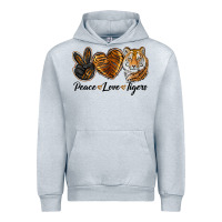 Heather Grey Peace Love Tigers Urban Hoodie - LillyAllenDesigns