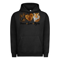 Pigment Black Peace Love Tigers Urban Hoodie - LillyAllenDesigns
